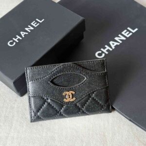 Chanel 31 Card Holder Black Caviar Leather - Dubai Luxury Items