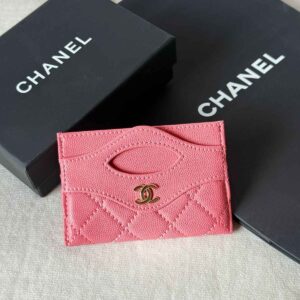 Chanel 31 Card Holder Deep Pink Caviar Leather - Dubai Luxury Items
