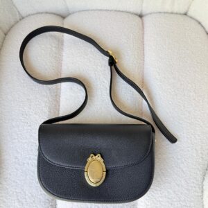 Dior Medium Black Medaillon Flap Bag Grained Calfskin - Dubai Luxury Items
