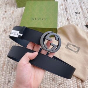 Gucci Interlocking GG Leather Belt