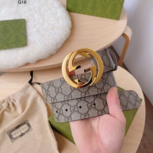 Gucci Interlocking GG Leather Belt