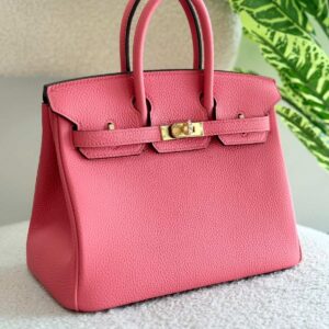 Hermes Birkin 25CM Rose Lipstick Togo Leather Handbag