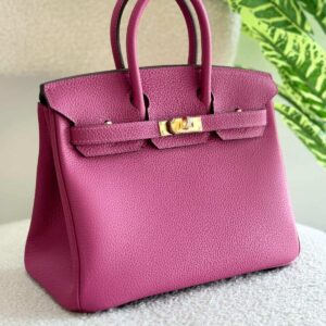 Hermes Birkin 25CM Rose Pourpre Togo Leather Handbag
