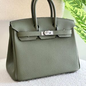 Hermes Birkin 25CM Vert Veronese Togo Leather Handbag