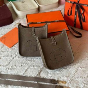 Hermes Evelyne 16 Etoupe Taurillon Clemence Leather Amazone bag - Dubai Luxury Items