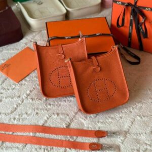 Hermes Evelyne 16 Orange H Taurillon Clemence Leather Amazone Bag - Dubai Luxury Items