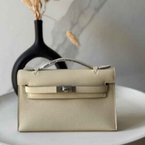 Hermes Kelly Pochette Nata Swift Leather Bag - Dubai Luxury Items