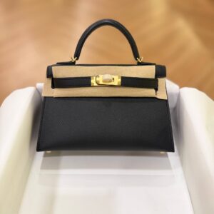 Hermes Mini Kelly 20 Black Epsom Leather GHW - Dubai Luxury Items
