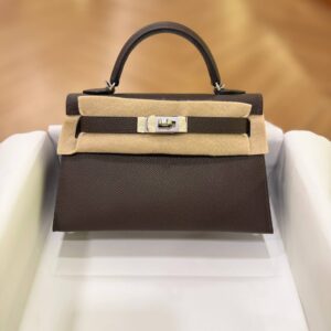 Hermes Mini Kelly 20 Ecorce Epsom Leather SHW - Dubai Luxury Items