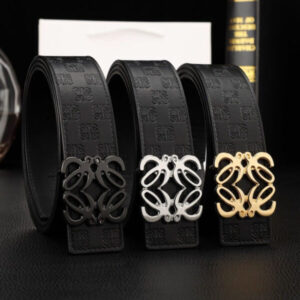 Loewe Black Anagram Reversible Belt