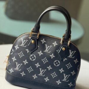 Louis Vuitton Alma BB Black Monogram Ink Calfskin Leather Handbags - Dubai Luxury Items